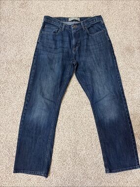 Wrangler Men's Straight Jeans in Dark Blue Denim 32x30